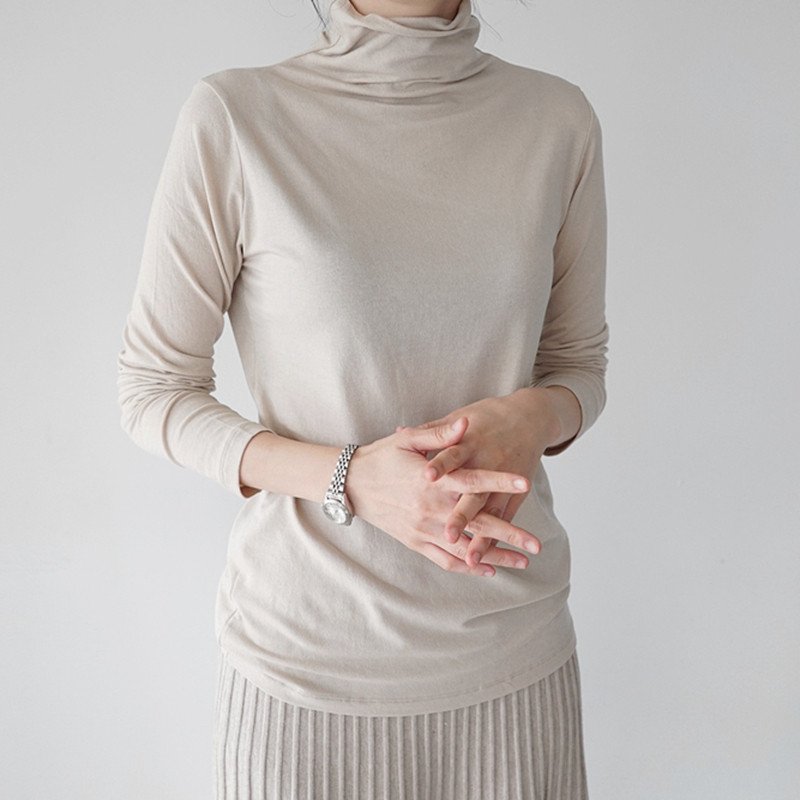 女装高领秋冬修身长袖套头打底衫