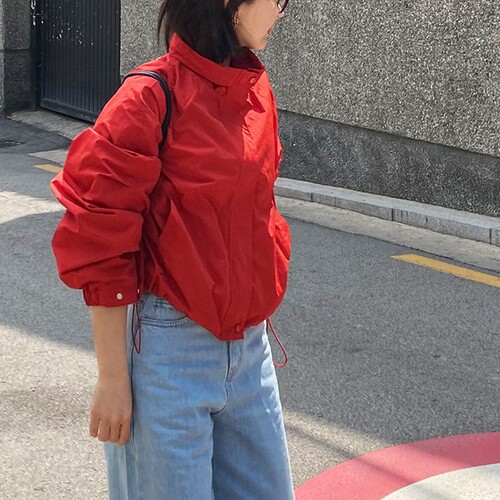 韩系简约立领插肩春夏女风衣防晒