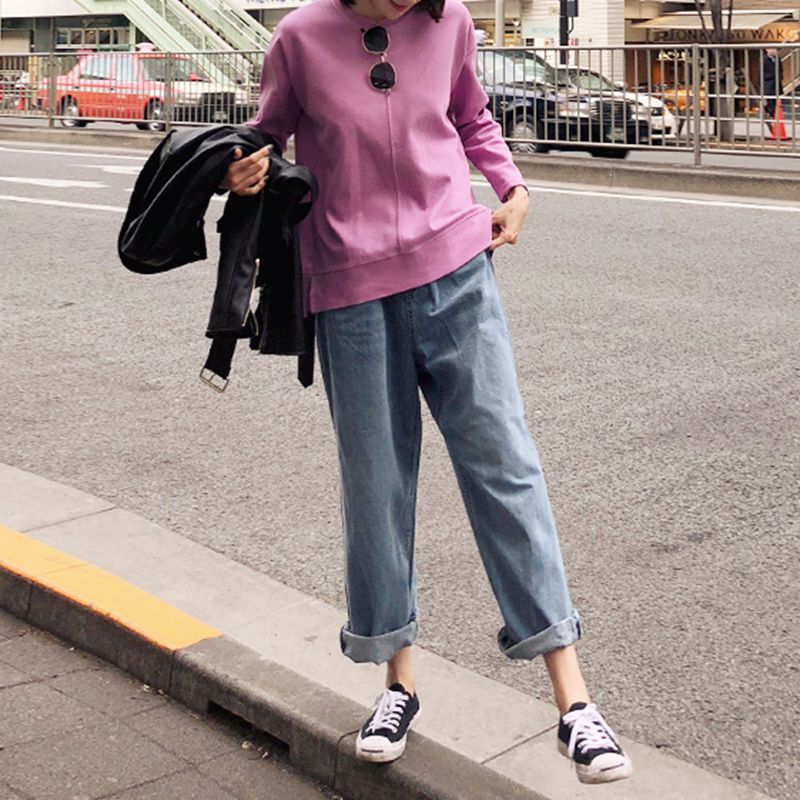 毛圈直筒棉简约显瘦卫衣宽松