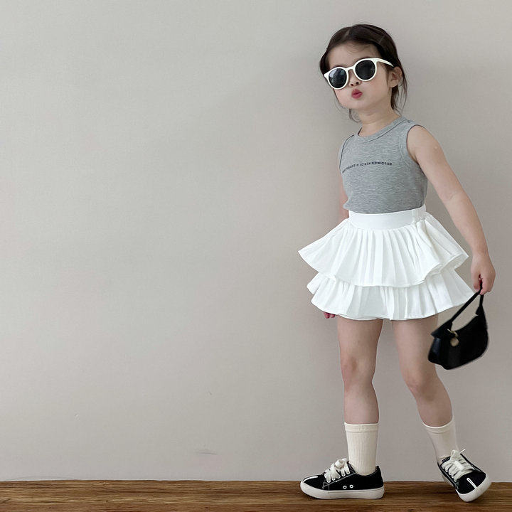 韩版女童百褶裙夏季半身裙蓬蓬蛋糕裙宝宝迷你超短A字公主裙裤