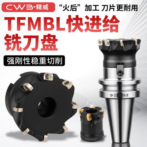 淬火TFMBL09刀盘快进给 重切削 数控开粗铣刀盘 BLMP0904刀片刀盘
