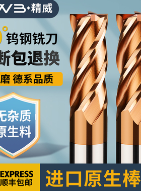60度四刃硬质合金钨钢立铣刀4刃圆鼻加长键槽cnc刀具平底两刃洗刀