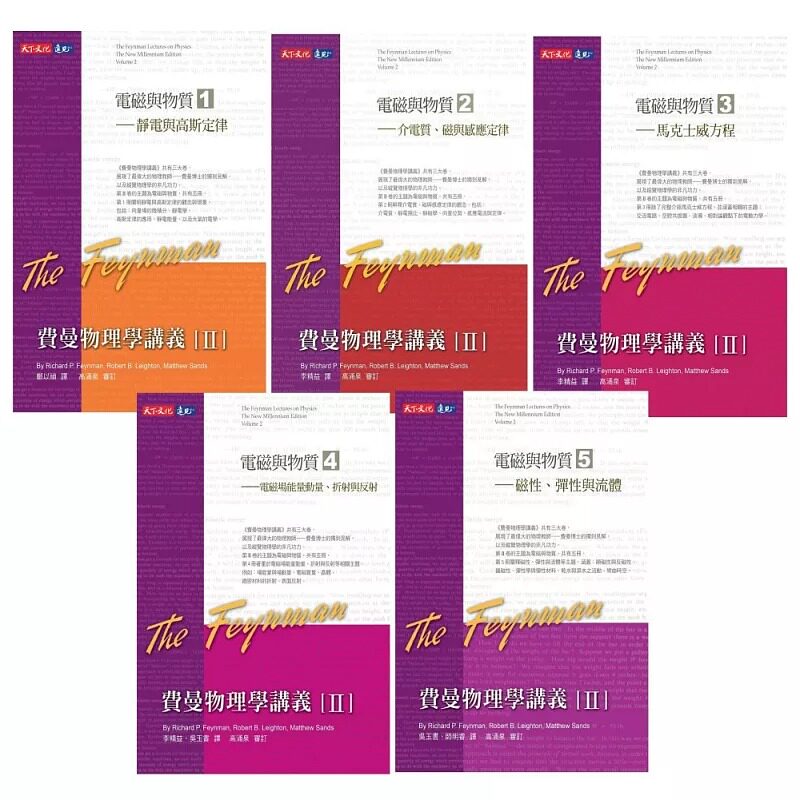 预售 原版进口书 理查德德‧费曼《费曼物理学讲义 II:电磁与物质(共5册,平装版)》天下文化