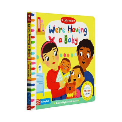 现货 英文原版 我家新添小宝宝  We're Having a Baby (Big Steps) 纸板翻翻书 2-6岁 二胎家庭
