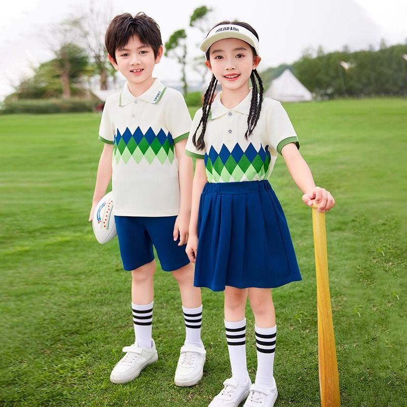 小学生夏季短袖校服园服套装定制