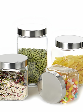 玻璃密封罐蜂蜜瓶储物罐杂粮白糖坚果咸菜储物瓶防潮泡菜装料瓶子