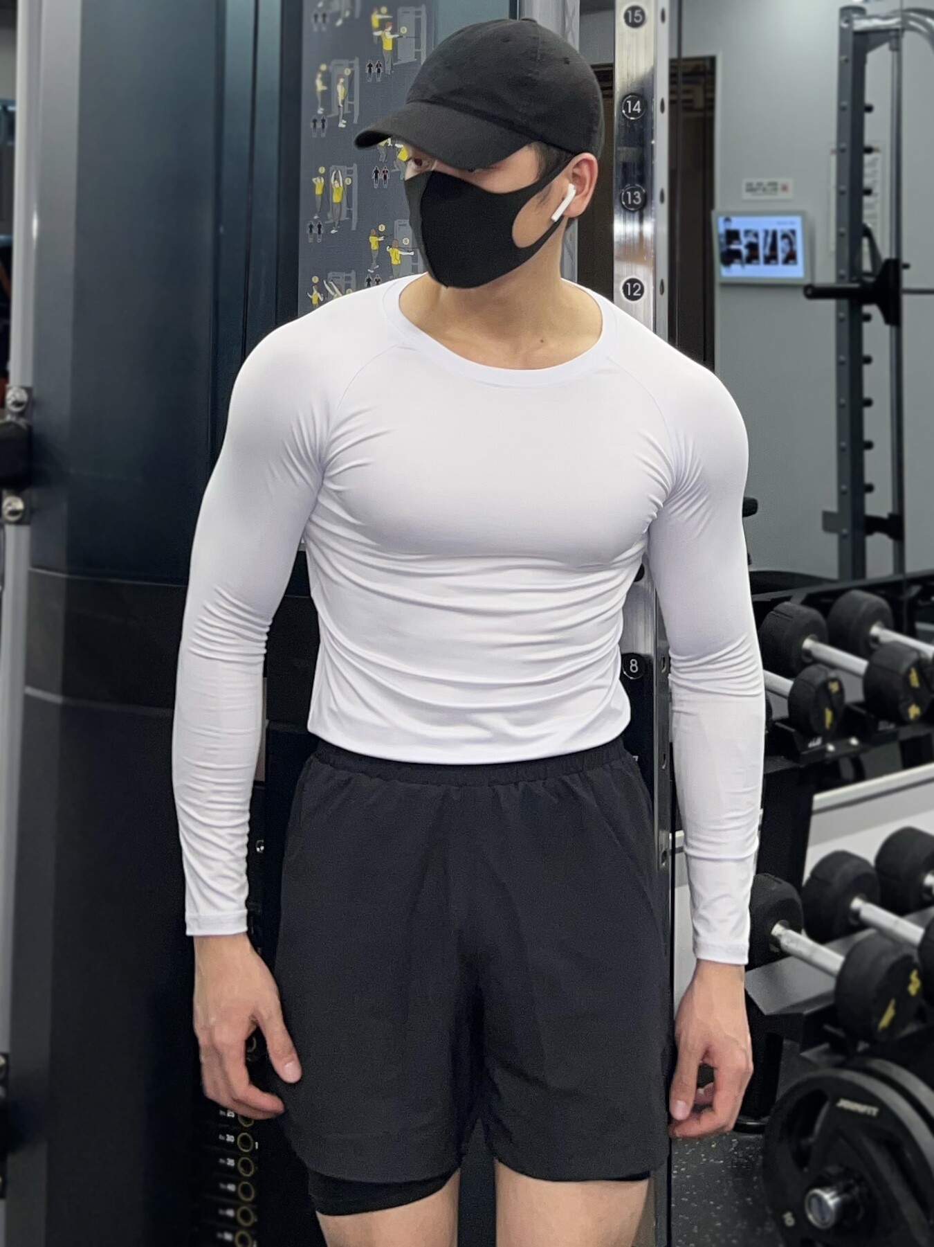 LONG SLEEVE TIGHTS MENS FALL WINTER YOGA GYM BASE SHIRT TRAINING BASKETBALL SWEAT ABSORPTION QUICK-DRYING RUNNING SPORTSWEAR