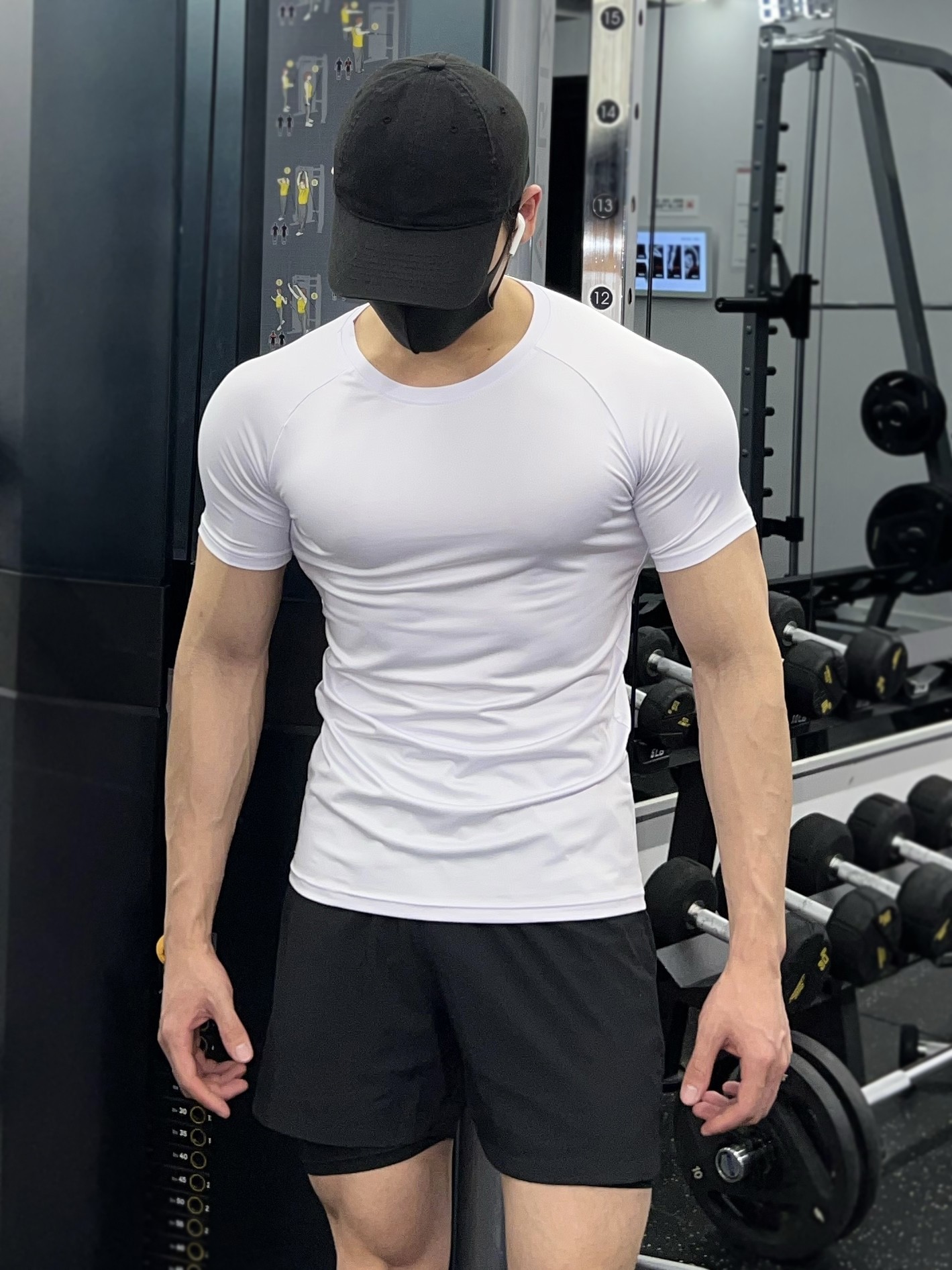 SHORT SLEEVE TIGHTS MENS SUMMER T-SHIRT QUICK-DRY EXERCISE YOGA RUNNING BASKETBALL TRAINING MUSCLE TOP FITNESS WEAR
