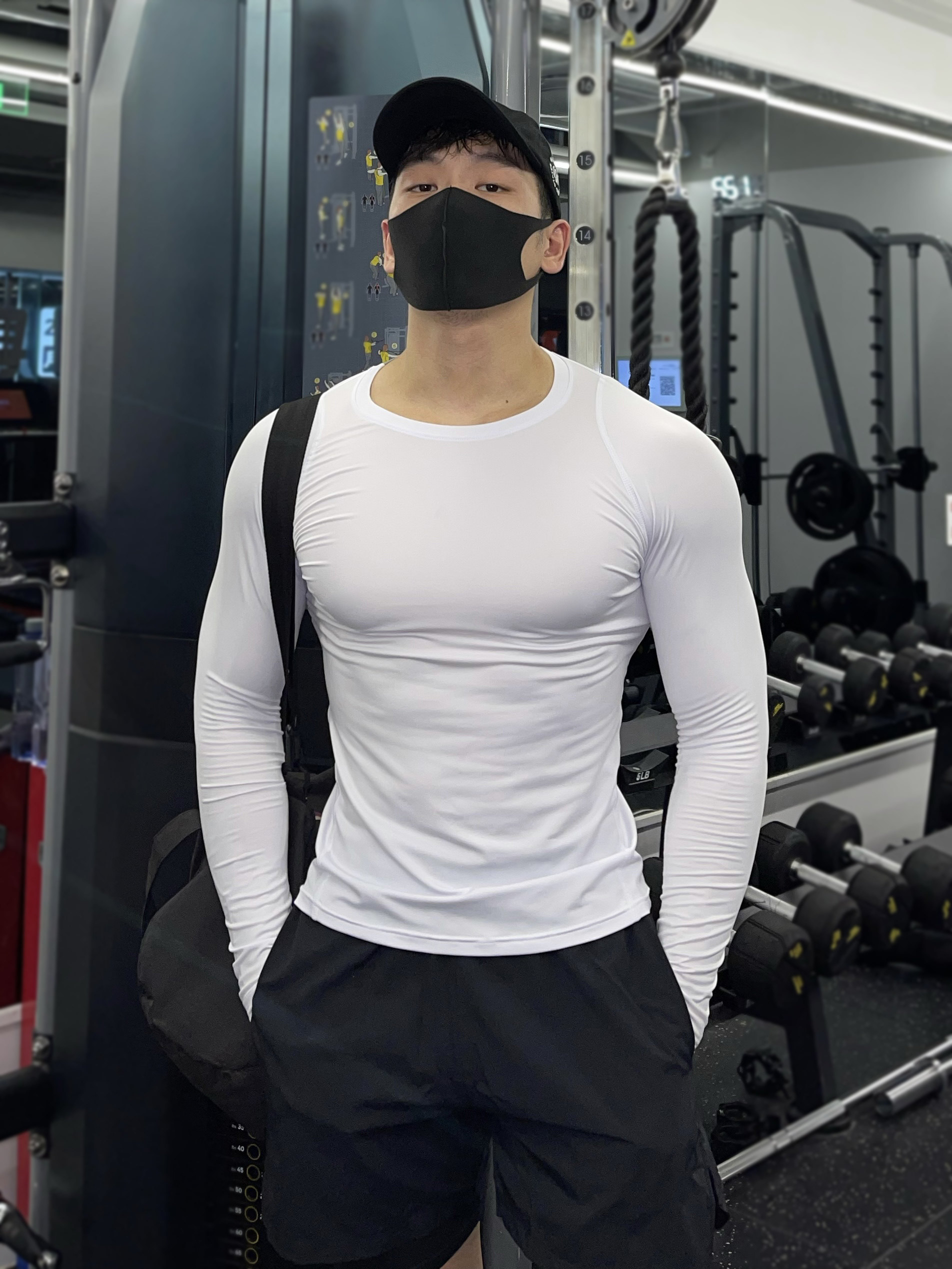 LONG SLEEVE MENS GYM WEAR SPORTS RUNNING TRAINING CLOTHES MUSCLE TIGHTS FALL WINTER QUICK-DRYING COMPRESSION SWEAT-WICKING BASKETBALL TOPS