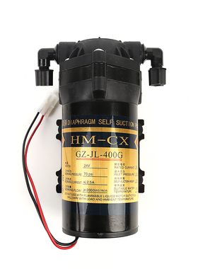 韩膜HM自吸泵75G/100G/200G/400G/600G反渗透纯水机24V水泵三角洲