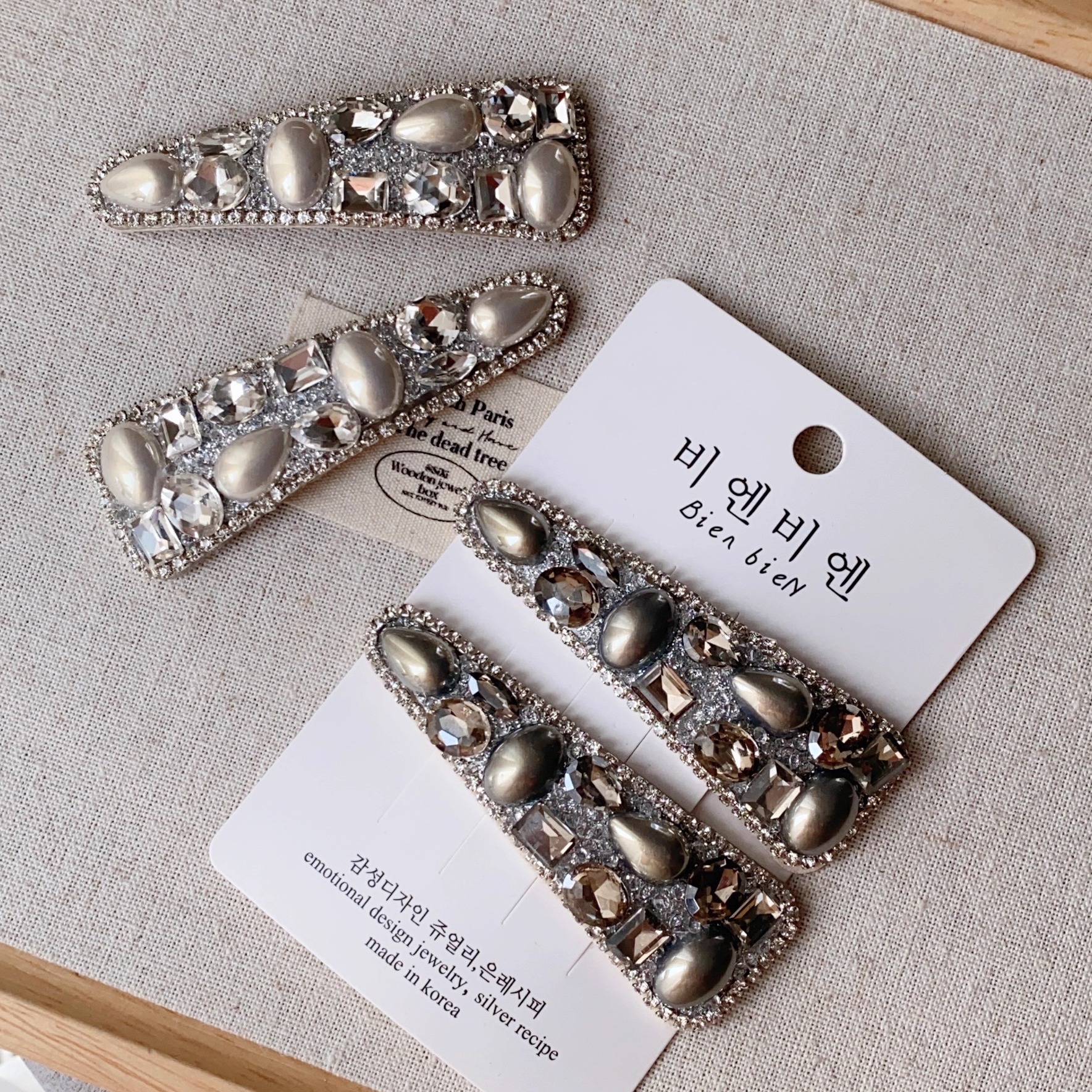 發家重工满钻超闪珍珠BB夹发夹女