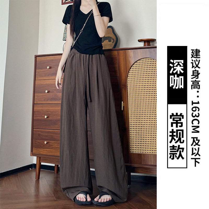 天丝亚麻夏季薄款显瘦阔腿裤女图片