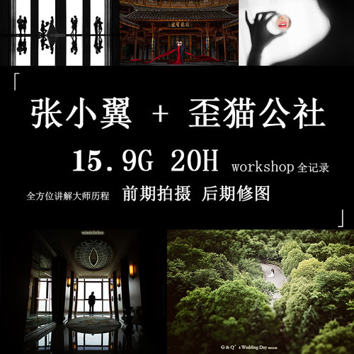 PS022歪猫公社+张小翼workshop婚礼跟拍摄影后期修图调色教程素材