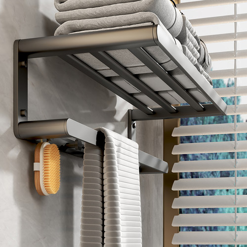 毛巾架卫生间免打孔浴室置物架