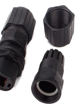 威连VILIAN双母座RJ45以太网网线网络网桥防水连接器转接头接线器