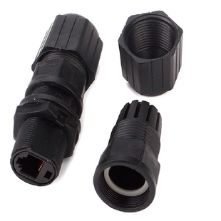 威连VILIAN双母座RJ45以太网网线网络网桥防水连接器转接头接线器