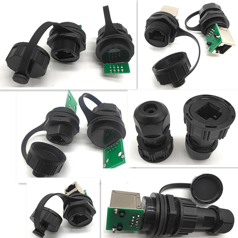 RJ45网络接口连接器防水航空插座