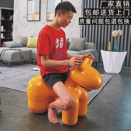 小马椅创意小狗卡通网红烤漆儿童玩具凳子北欧客厅动物休闲换鞋凳