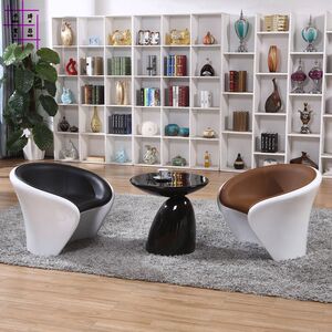 定制洽谈桌椅组合创意茶几圆形桌简约现代休闲会客接待区售楼部沙