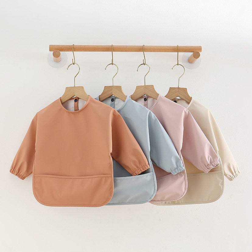 丹麦儿童长袖pu反穿衣宝宝吃饭衣围兜超软防水纯色饭兜防脏喂饭衣,童装/婴儿装/亲子装,反穿衣/罩衣,淘宝优惠券,粉丝福利购,淘宝优惠卷