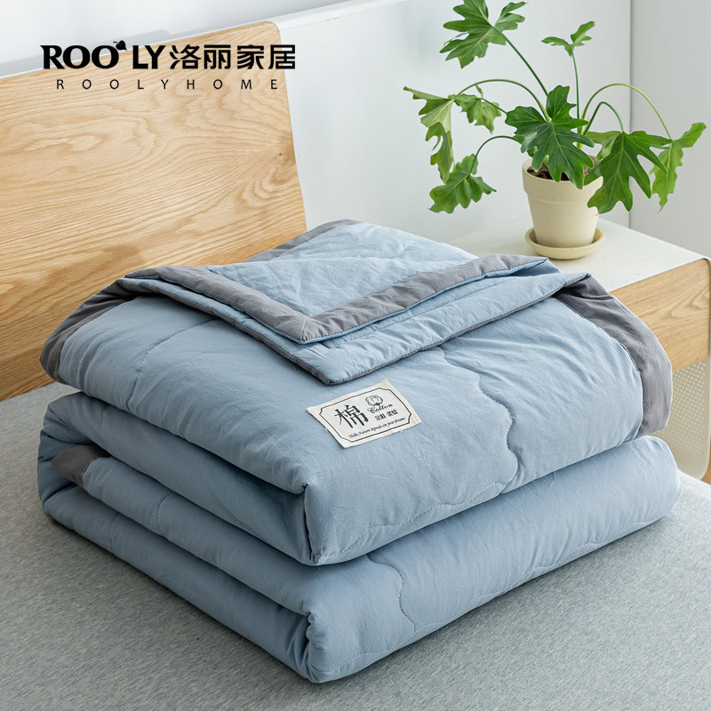 全棉夏凉被a类新疆棉花被可机洗单人纯棉空调被水洗棉夏季薄被子