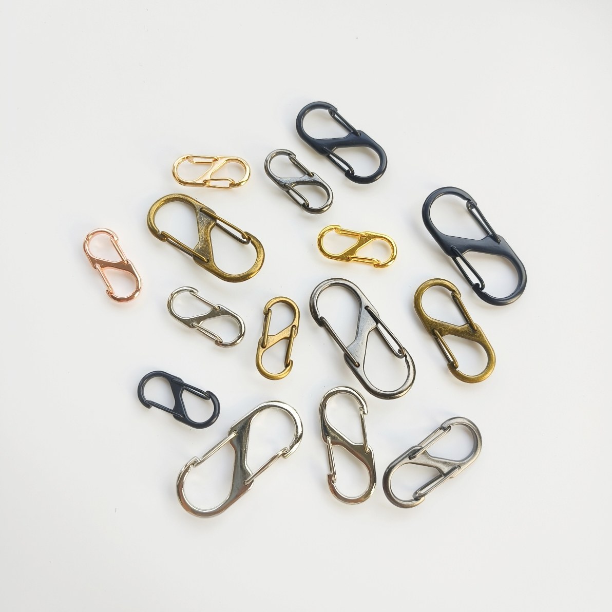 电镀s型登山扣8字扣双头弹簧钩扣s双挂链接扣钥匙扣饰品包包diy,服饰配件/皮带/帽子/围巾,拎环,淘宝优惠券,粉丝福利购,淘宝优惠卷
