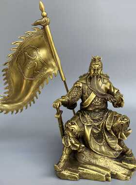 客厅关公铜像摆件纯铜招财