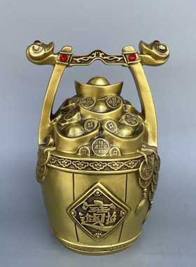 黄铜招财中式客厅一桶金