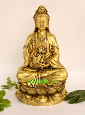 观音菩萨佛堂铜像盛世天工纯铜