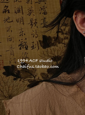 柴夫工作室/E656 维多利亚宫廷雕花流苏耳环做旧古典主义小众耳钩