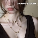 冷淡风肌理感金属项链串珠复古巴洛克颈链 法式 柴夫工作室 X735