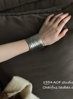 欧美夸张金属多层缠绕手镯