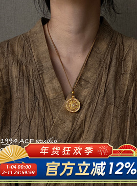 新中式可转动八宝罗盘毛衣链