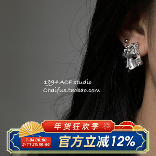 柴夫工作室/R860 欧美个性人脸面具抽象耳钉小众设计感艺术耳环