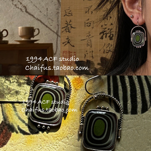 柴夫工作室/R621 加德满都老式花图案尼泊尔外贸原单耐看小众耳环