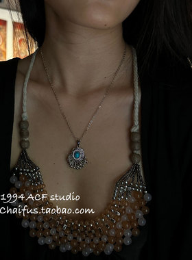 新中式苗疆民族特色雕花项链