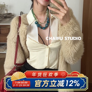 柴夫工作室/X444 复古风绿野仙踪串珠叠戴项链树脂浇筑夸张颈链