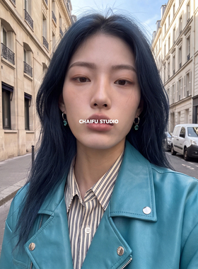 法式极简素圈彩色锆石耳环耳扣