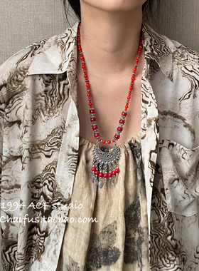 新中式民族串珠文艺流苏项链