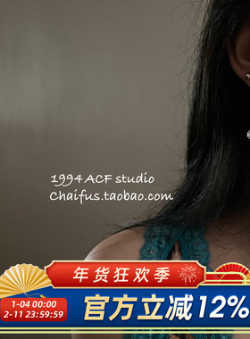 柴夫工作室/R389 日韩轻奢甜美镶嵌猫眼石耳环超闪锆石几何耳钩