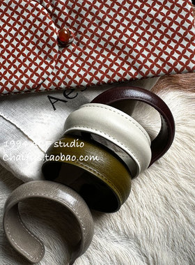 欧美朋克风皮质开口手镯