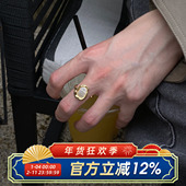 法式 柴夫工作室 J376 巴洛克珍珠复古戒指简约轻奢百搭开口指环