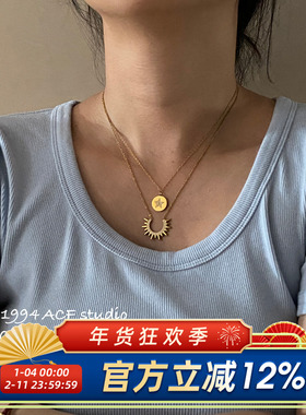 ins轻奢几何爱心小巧项链