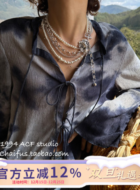 欧美宫廷风做旧液态拼接项链