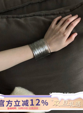 欧美夸张金属多层缠绕手镯