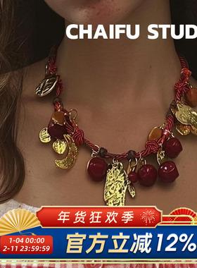 欧美亚文化手掌花卉爱心项链