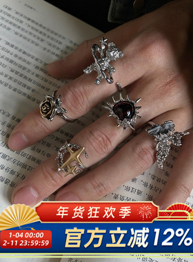 ins液态金属多元素戒指