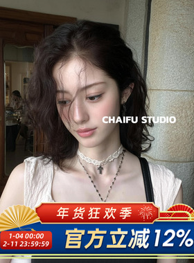 韩系甜酷风刻字爱心钥匙项链