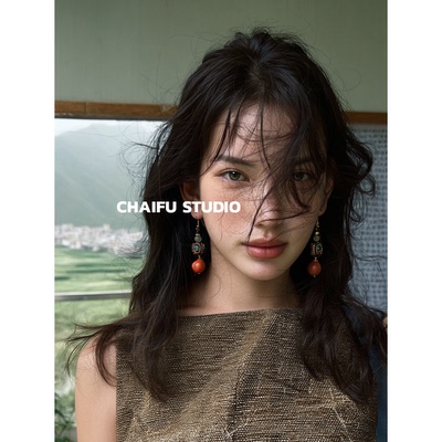 尼泊尔木质异域民族耳环