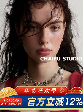 千禧辣妹风叠戴蝴蝶元素项链